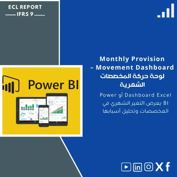 Monthly-Provision-Movement-Dashboard-ar17 لوحة حركة المخصصات الشهرية لتحليل التغيرات المالية - الصورة 1
